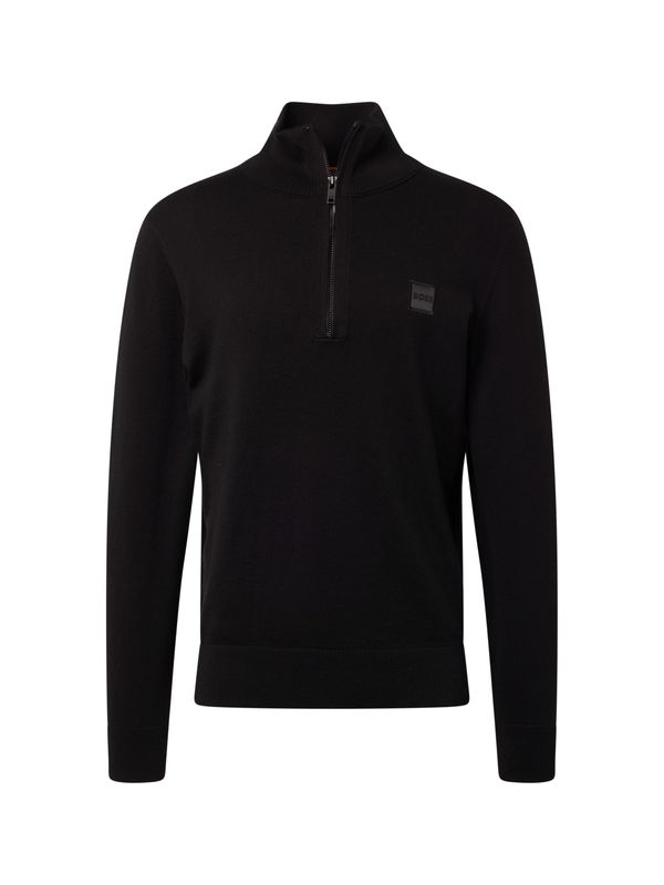 BOSS Orange BOSS Orange Пуловер 'Kanobix'  антрацитно черно / черно