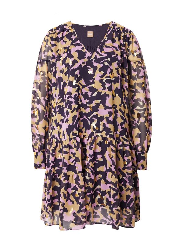 BOSS Orange BOSS Orange Рокля 'Drinza'  горчица / злато / светлолилаво / тъмнолилаво