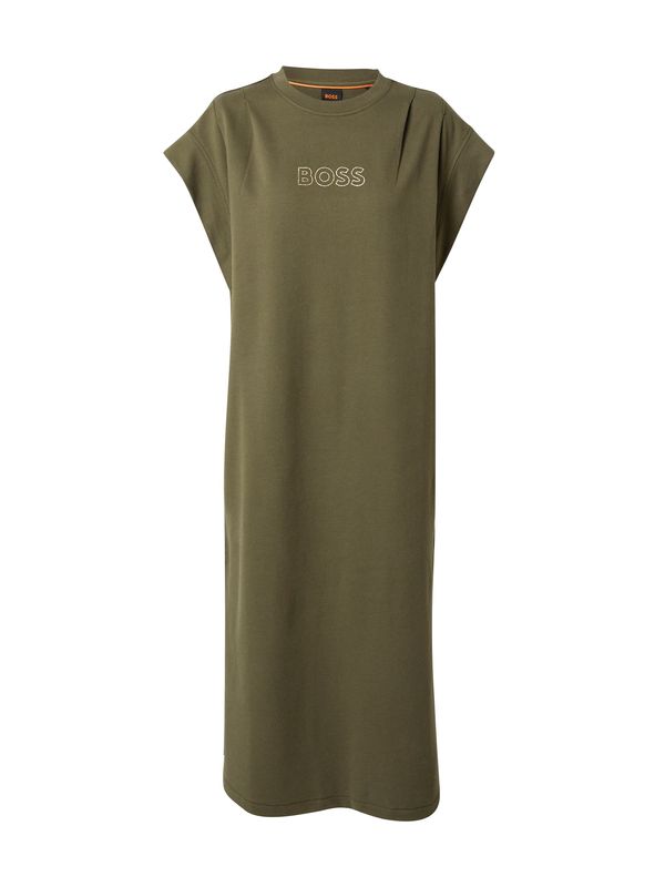 BOSS Orange BOSS Orange Рокля 'Edress'  тъмнозелено / бяло