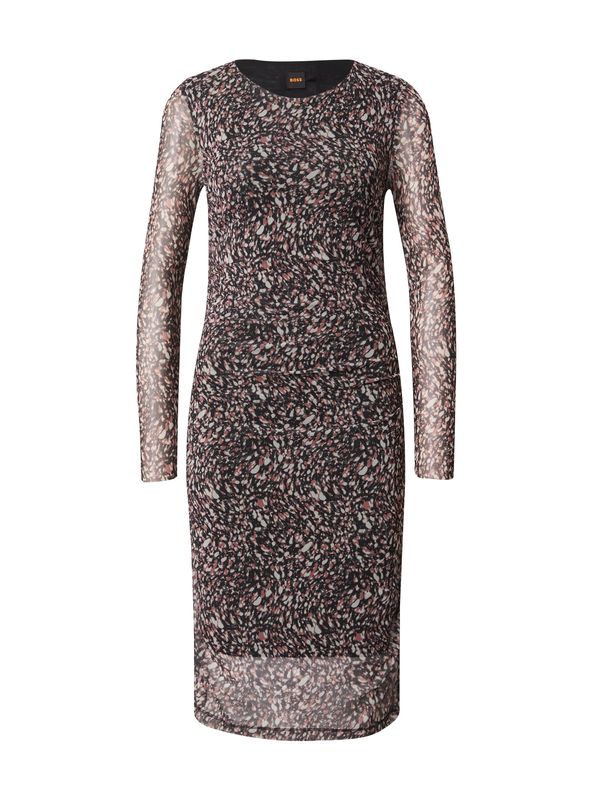 BOSS Orange BOSS Orange Рокля 'Eniza1'  кафяво / светлозелено / черно