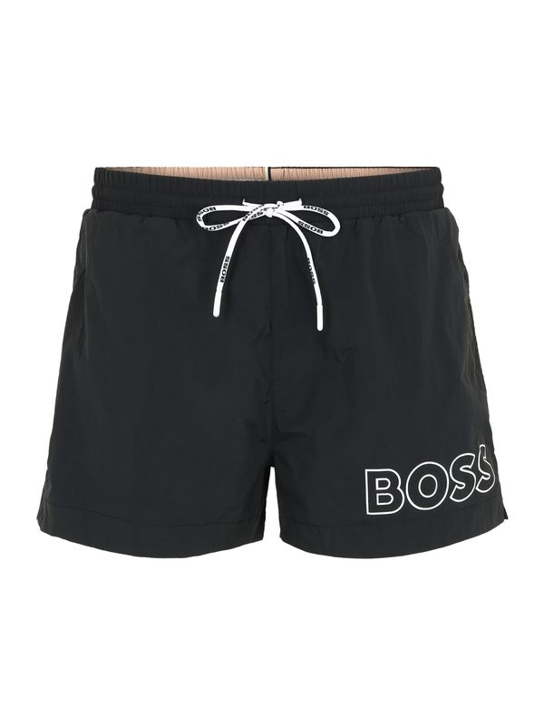BOSS Orange BOSS Orange Шорти за плуване 'Mooneye'  черно / бяло