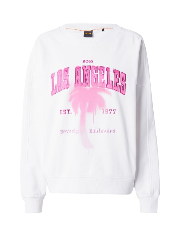 BOSS Orange BOSS Orange Суичър 'Eland'  светлорозово / бяло