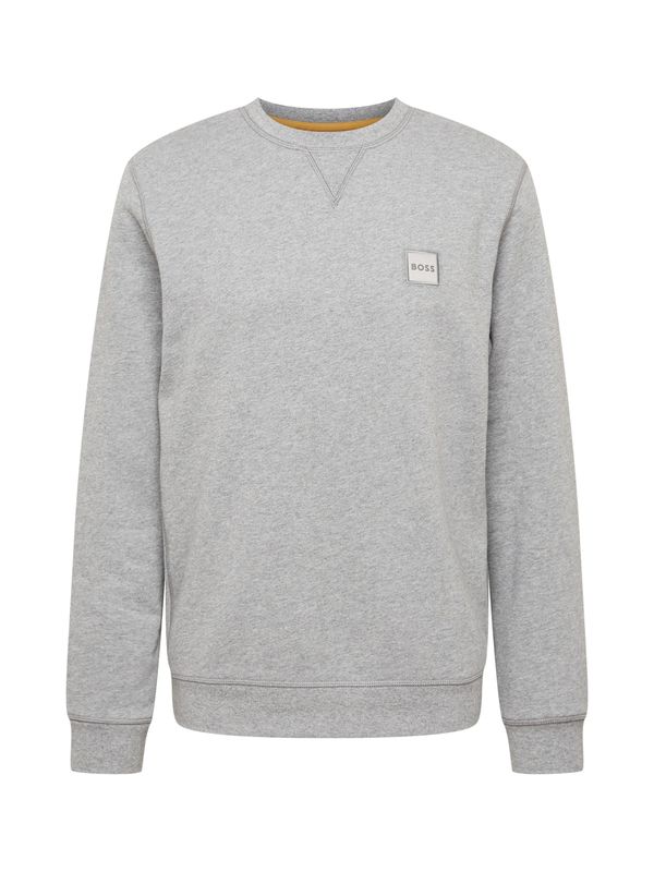 BOSS Orange BOSS Orange Суичър 'Westart'  сив меланж / бяло