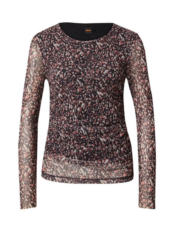 BOSS Orange BOSS Orange Тениска 'Enizo1'  пепел от рози / черно / бяло