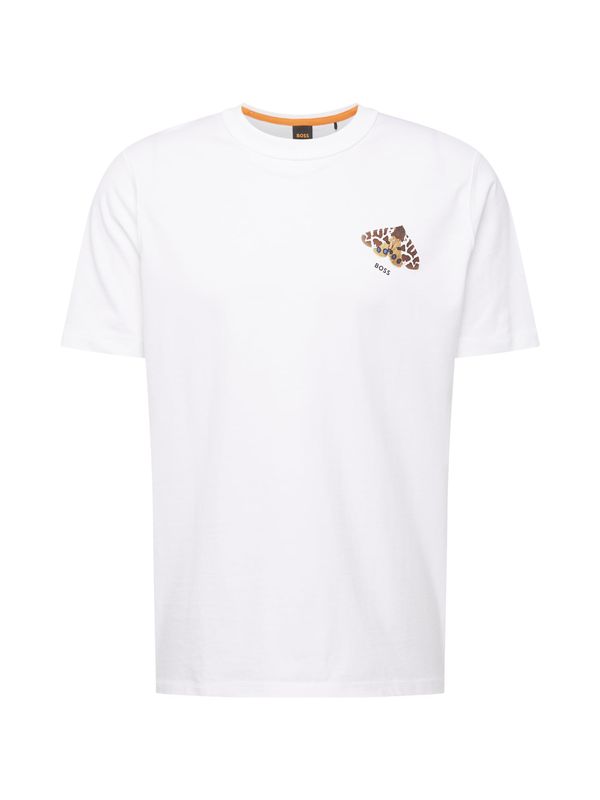 BOSS Orange BOSS Orange Тениска  кафяво / черно / бяло
