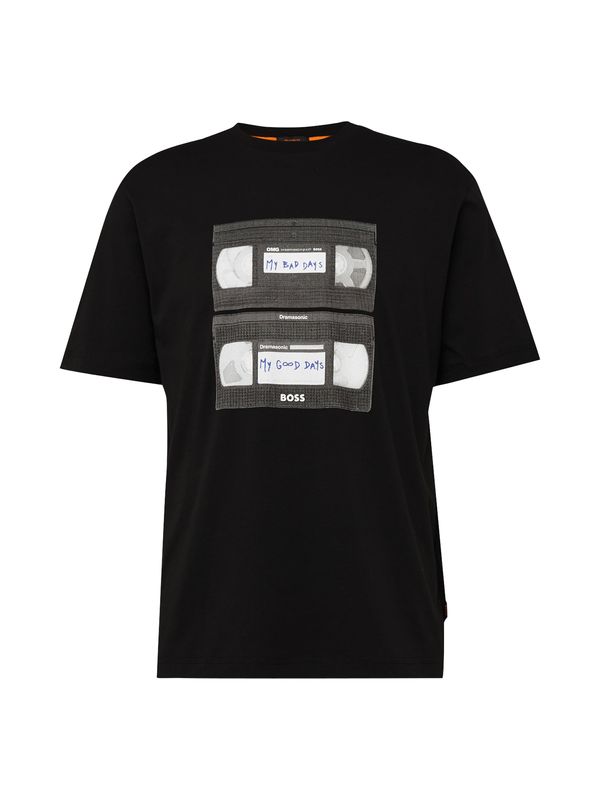 BOSS Orange BOSS Orange Тениска 'Leo'  синьо / тъмносиво / черно / бяло