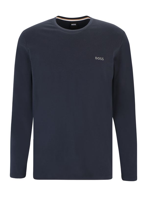 BOSS Orange BOSS Orange Тениска 'Mix&Match LS-Shirt R'  нейви синьо / сиво