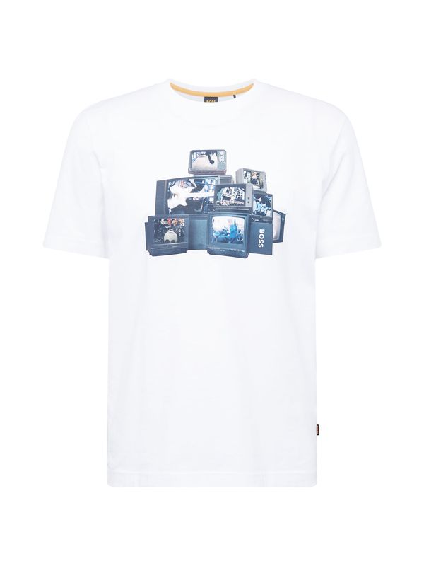 BOSS Orange BOSS Orange Тениска 'Mushroom'  опал / гълъбово синьо / черно / бяло