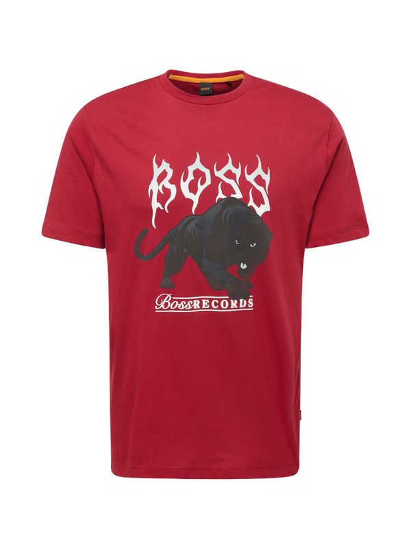BOSS Orange BOSS Orange Тениска 'Pantera'  червено / черно / бяло