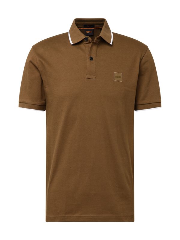 BOSS Orange BOSS Orange Тениска 'Passertip'  маслина / бяло