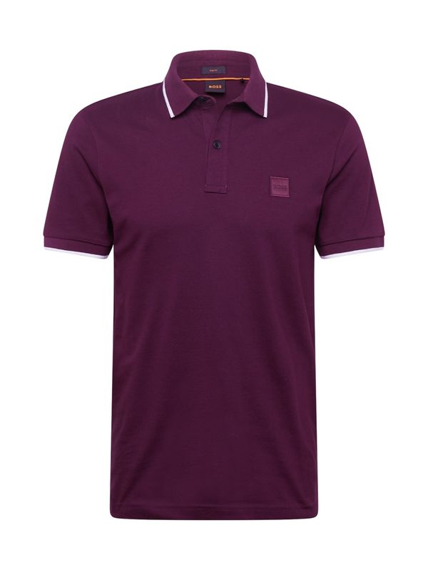 BOSS Orange BOSS Orange Тениска 'Passertip'  патладжан / бяло