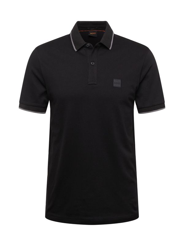 BOSS Orange BOSS Orange Тениска 'Passertip'  светлосиво / черно