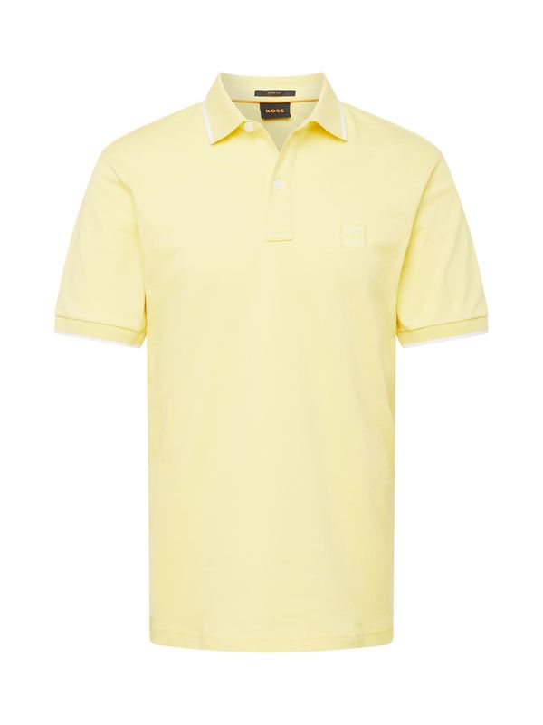 BOSS Orange BOSS Orange Тениска 'Passertip'  жълто / мръсно бяло
