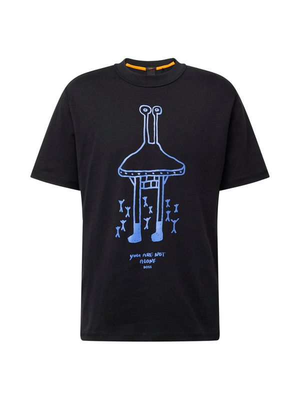 BOSS Orange BOSS Orange Тениска  светлосиньо / черно