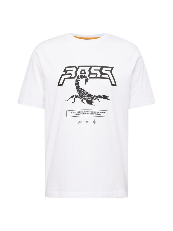 BOSS Orange BOSS Orange Тениска 'TeScorpion'  черно / бяло