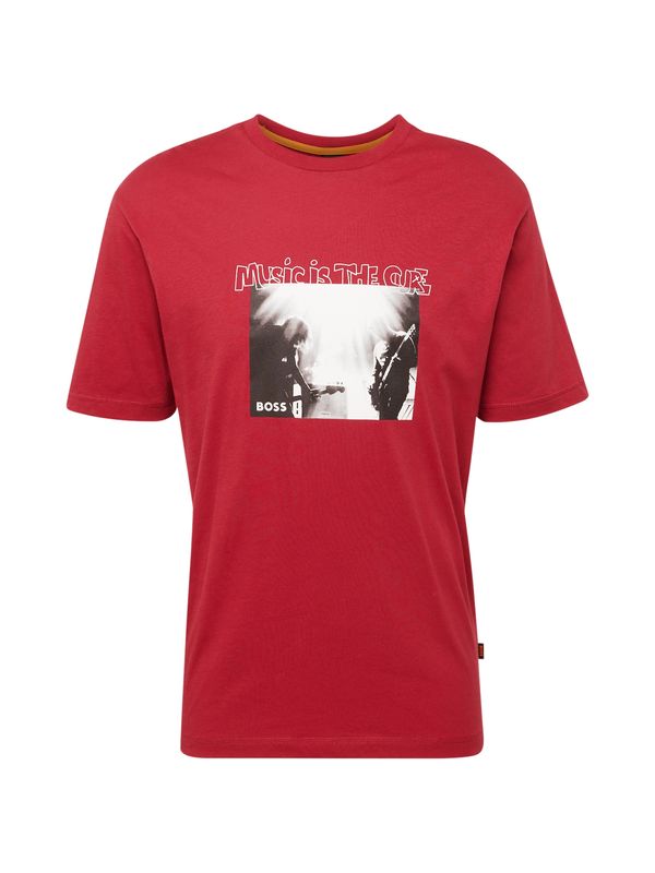 BOSS Orange BOSS Orange Тениска 'TeScorpion'  червено / черно / бяло