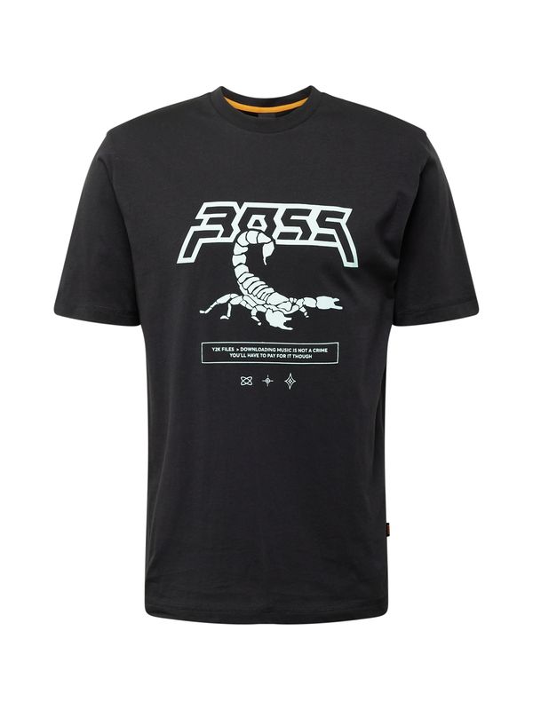BOSS Orange BOSS Orange Тениска 'TeScorpion'  пастелно зелено / черно