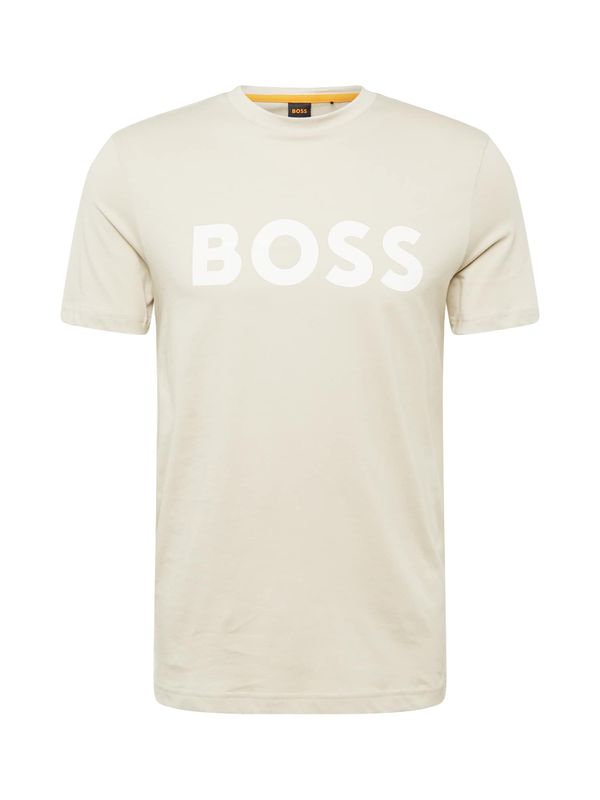 BOSS Orange BOSS Orange Тениска 'Thinking 1'  бежово / бяло