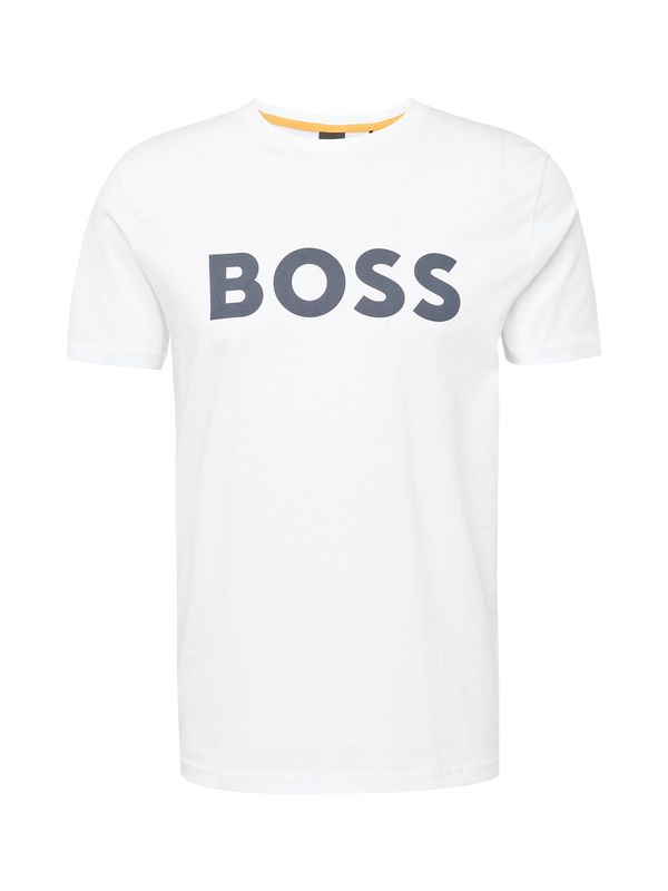 BOSS Orange BOSS Orange Тениска 'Thinking'  черно / бяло