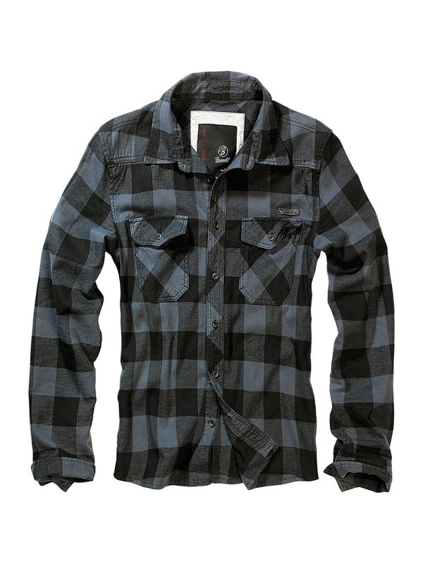 Brandit Brandit Риза  гълъбово синьо / тъмносиво / черно