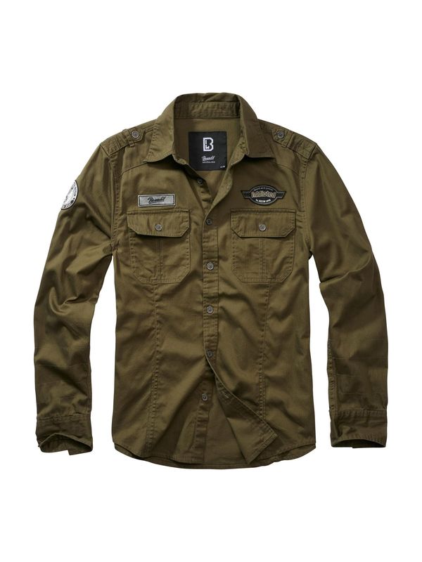 Brandit Brandit Риза 'Luis'  маслина / черно / бяло