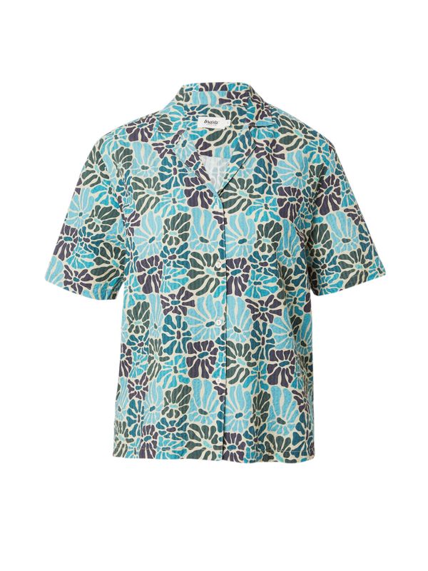 Brava Fabrics Brava Fabrics Блуза 'Spring Aloha'  бежово / светлосиньо / тъмнозелено / тъмнолилаво