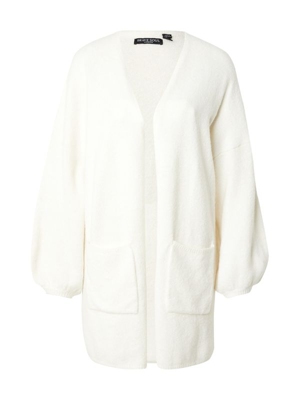BRAVE SOUL BRAVE SOUL Плетена жилетка  кремаво