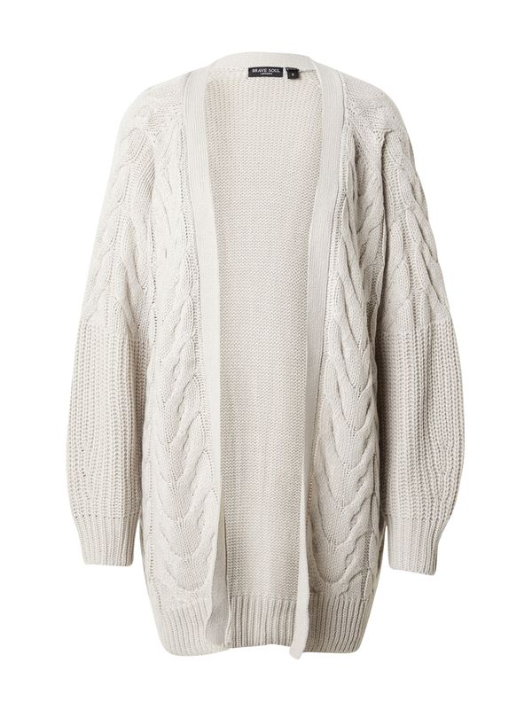 BRAVE SOUL BRAVE SOUL Плетена жилетка  светлосиво