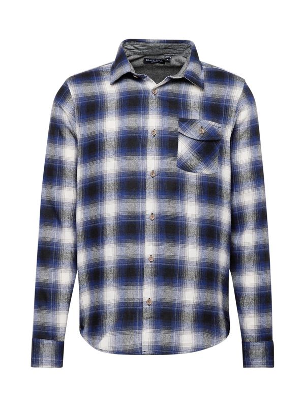 BRAVE SOUL BRAVE SOUL Риза  синьо / нощно синьо / бяло