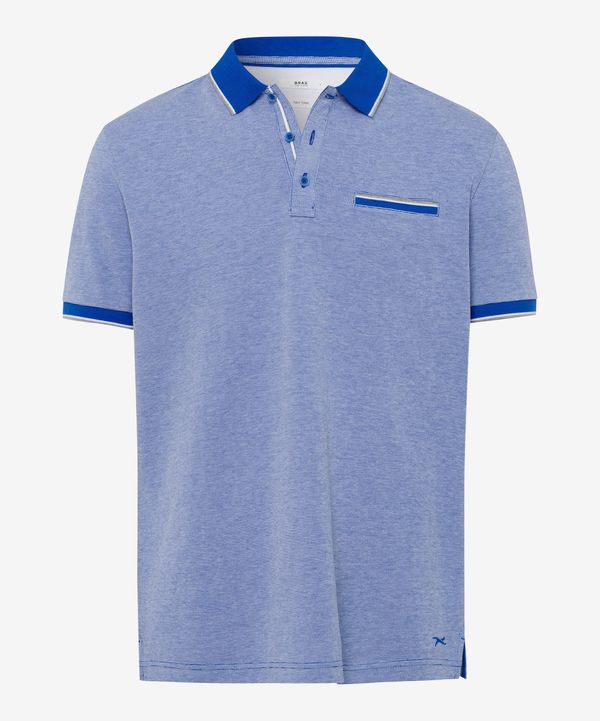 BRAX BRAX Тениска 'Paddy'  синьо / сив меланж / бяло