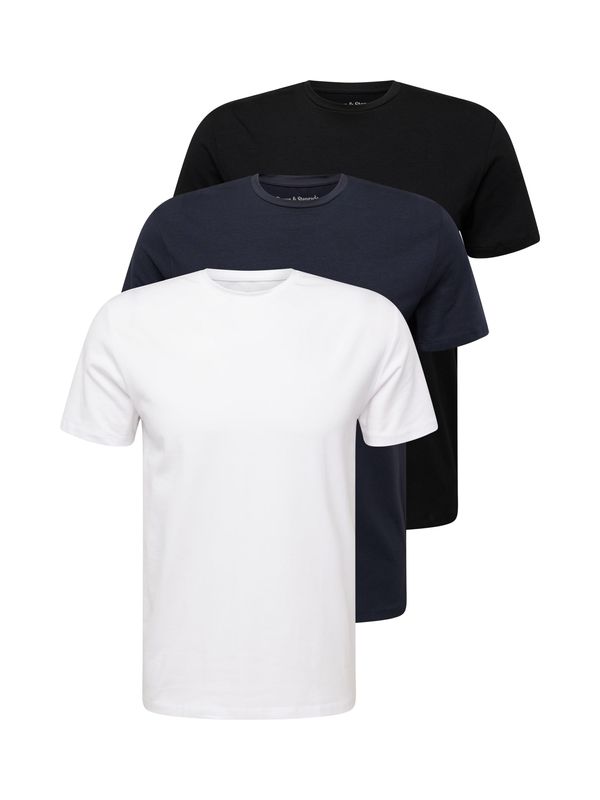 Bruun & Stengade Bruun & Stengade Тениска 'Antiqua'  синьо / черно / бяло