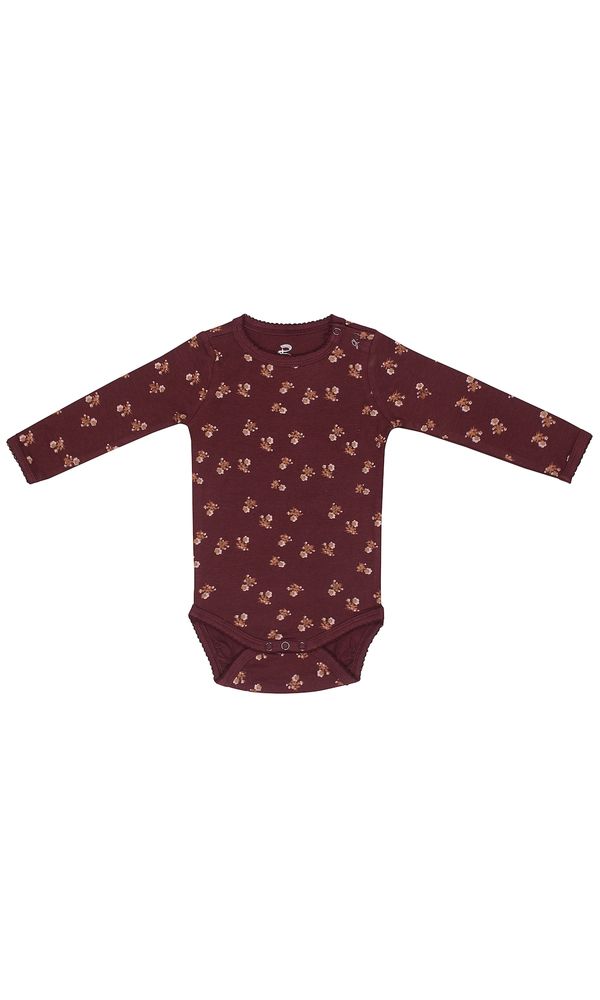 Bruuns Bazaar Kids Bruuns Bazaar Kids Бебешки гащеризони/боди 'Luna Sofia'  ръждиво кафяво / светлокафяво / бяло