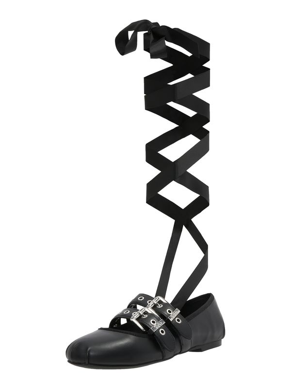 BUFFALO BUFFALO Балерина с каишка 'DAPHNE JANE'  черно / сребърно