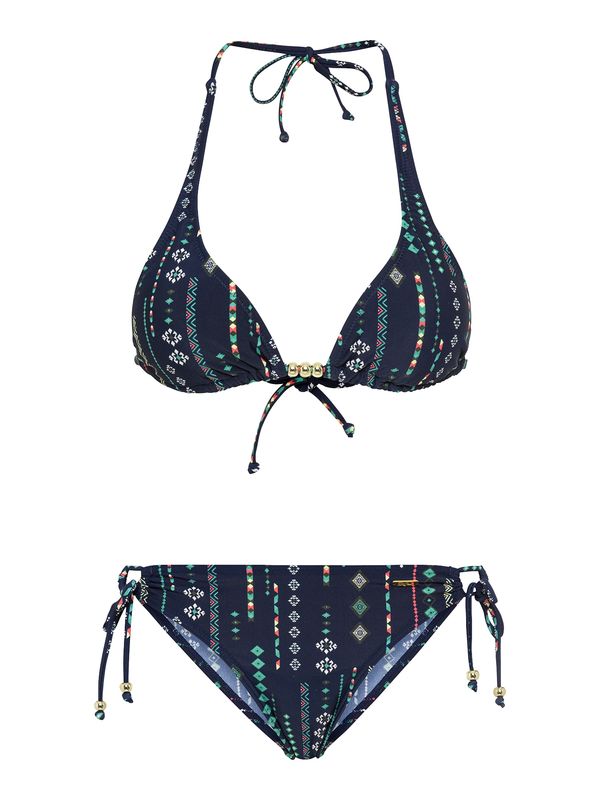 BUFFALO BUFFALO Бански тип бикини 'Inka'  нейви синьо / зелено / розово / бяло