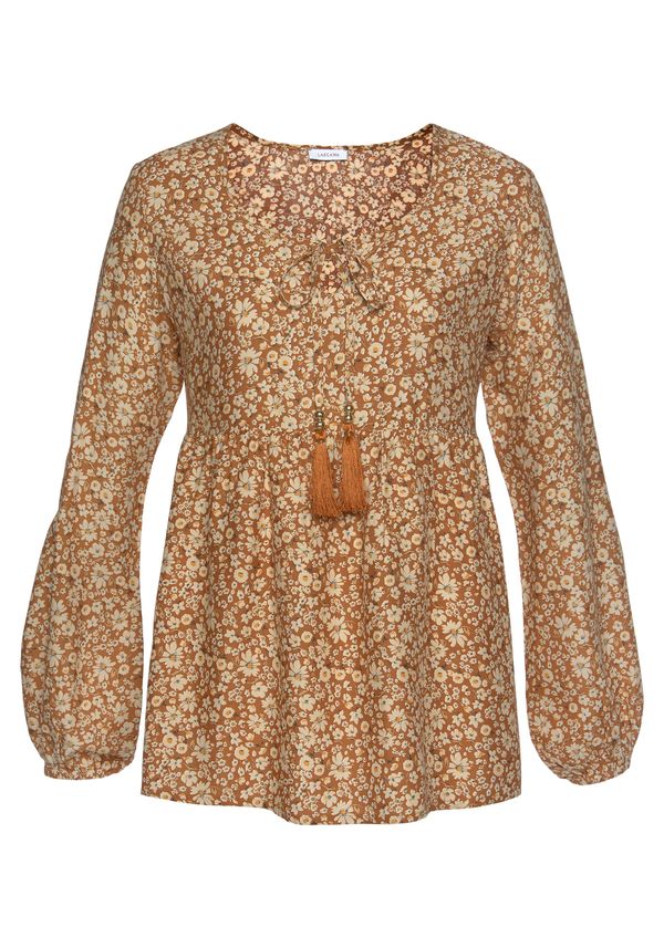 BUFFALO BUFFALO Блуза  кремаво / светлокафяво