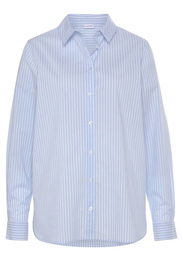 BUFFALO BUFFALO Блуза  светлосиньо / бяло