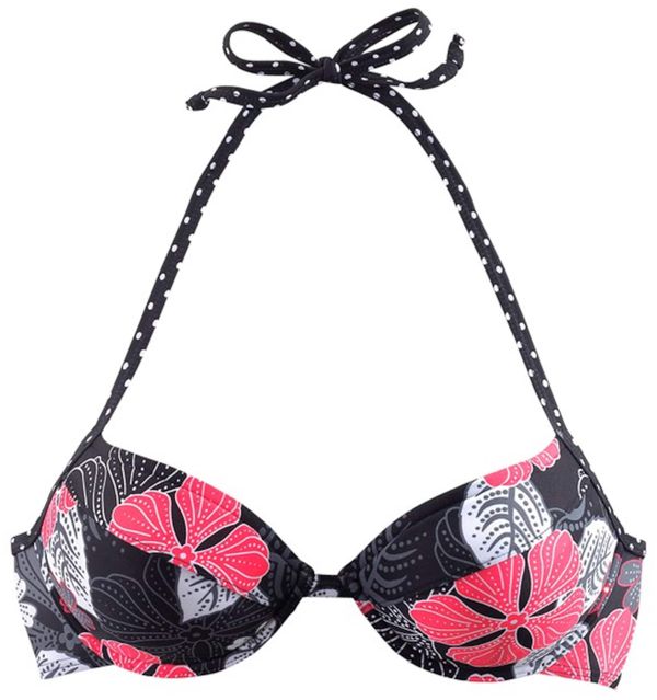 BUFFALO BUFFALO Горнище на бански 'City'  светлосиво / тъмнорозово / черно