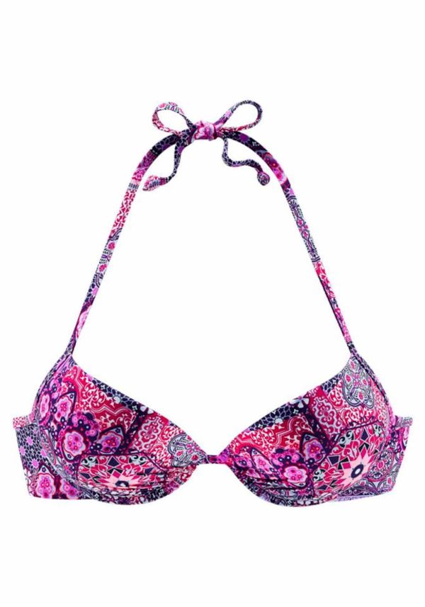 BUFFALO BUFFALO Горнище на бански 'Happy'  патладжан / розово