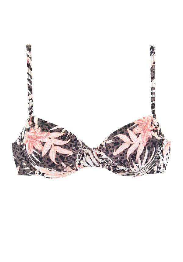 BUFFALO BUFFALO Горнище на бански  кафяво / розово / бяло