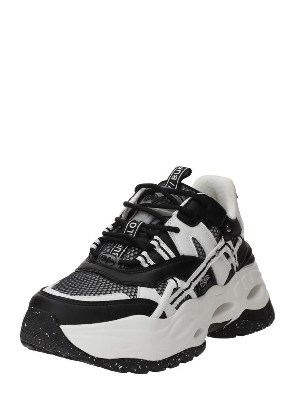 BUFFALO BUFFALO Ниски маратонки 'TRIPLET HOLLOW'  черно / бяло