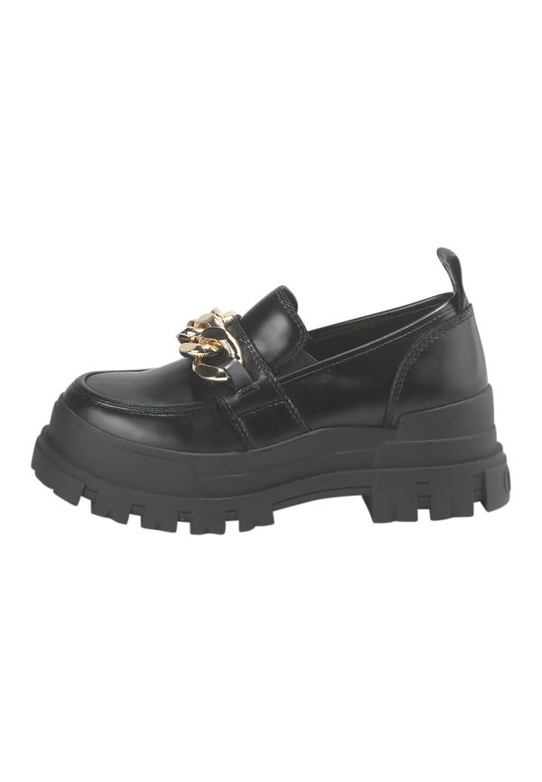 BUFFALO BUFFALO Пантофи 'ASPHA LOAFER CHAIN'  злато / черно