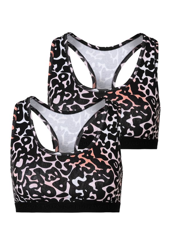 BUFFALO BUFFALO Сутиен  пастелно оранжево / светлорозово / черно / бяло