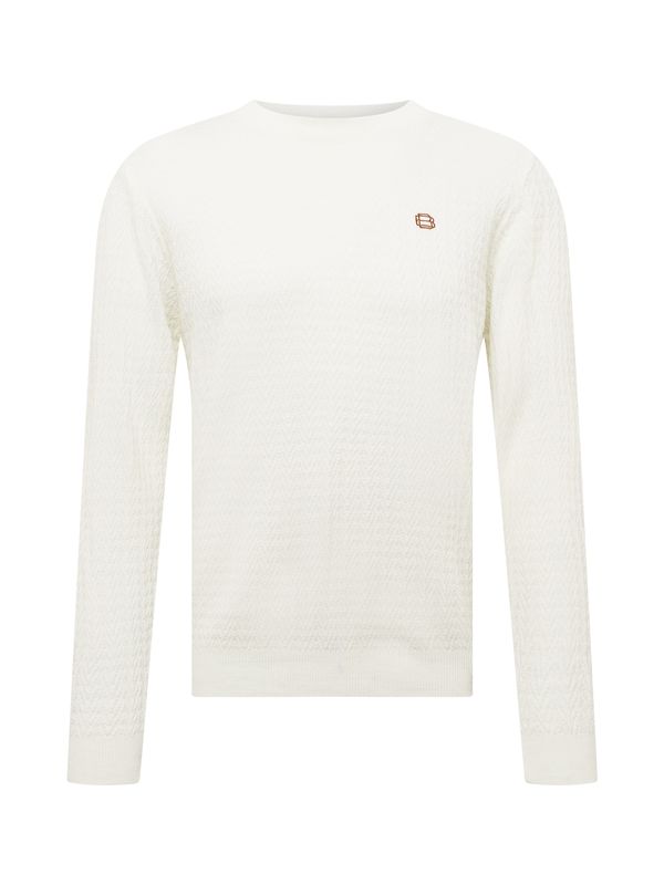 BURTON MENSWEAR LONDON BURTON MENSWEAR LONDON Пуловер  кафяво / мръсно бяло