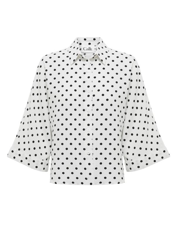 Calli Calli Блуза 'RHIANNA'  черно / бяло