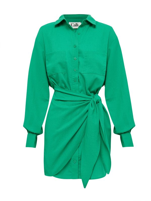 Calli Calli Рокля тип риза 'ZAC'  тревнозелено