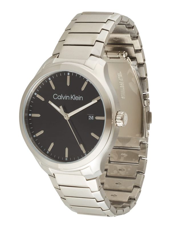 Calvin Klein Calvin Klein Аналогов часовник  черно / сребърно / бяло
