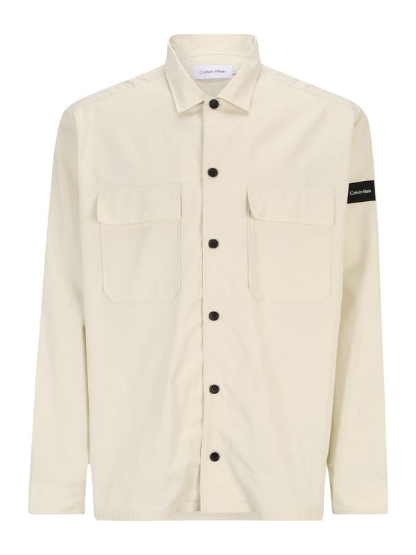 Calvin Klein Big & Tall Calvin Klein Big & Tall Риза  светлобежово / черно / бяло
