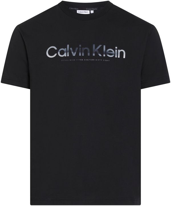 Calvin Klein Big & Tall Calvin Klein Big & Tall Тениска  сиво / черно