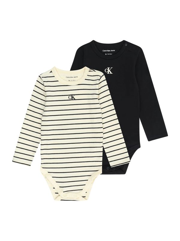 Calvin Klein Jeans Calvin Klein Jeans Бебешки гащеризони/боди  бежово / черно