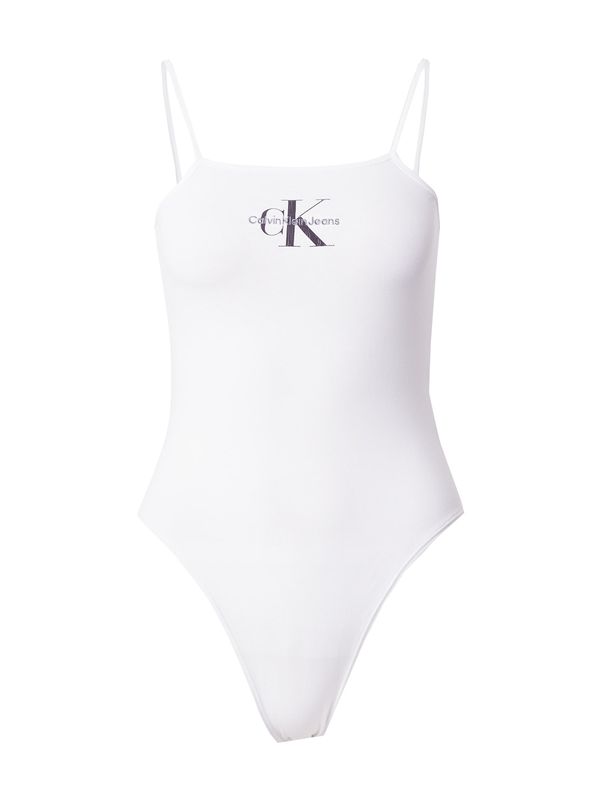 Calvin Klein Jeans Calvin Klein Jeans Блуза боди  сиво / черно / бяло